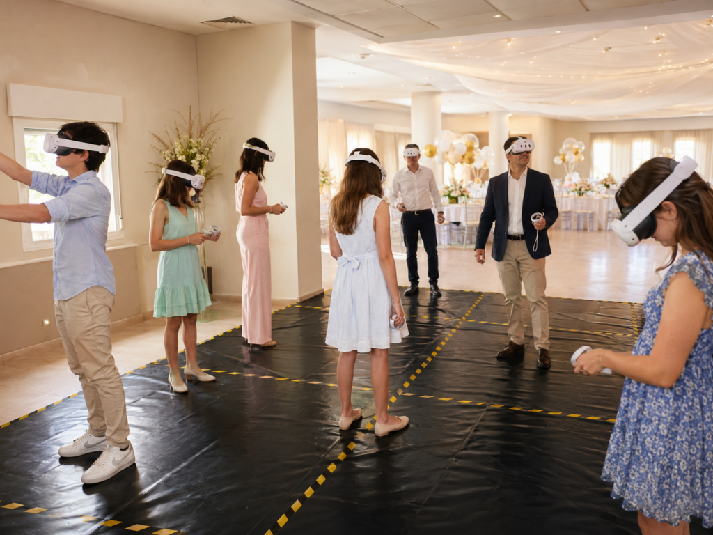 Actividad de realidad virtual itinerante en una boda y comunión